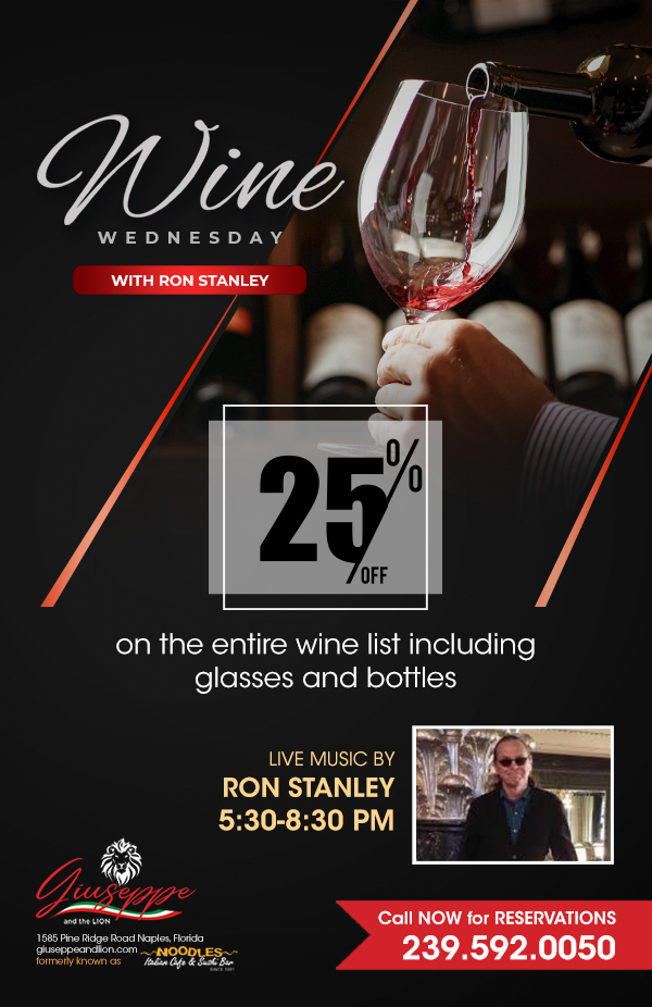 Wine Wednesday with Ron Stanley Flyer